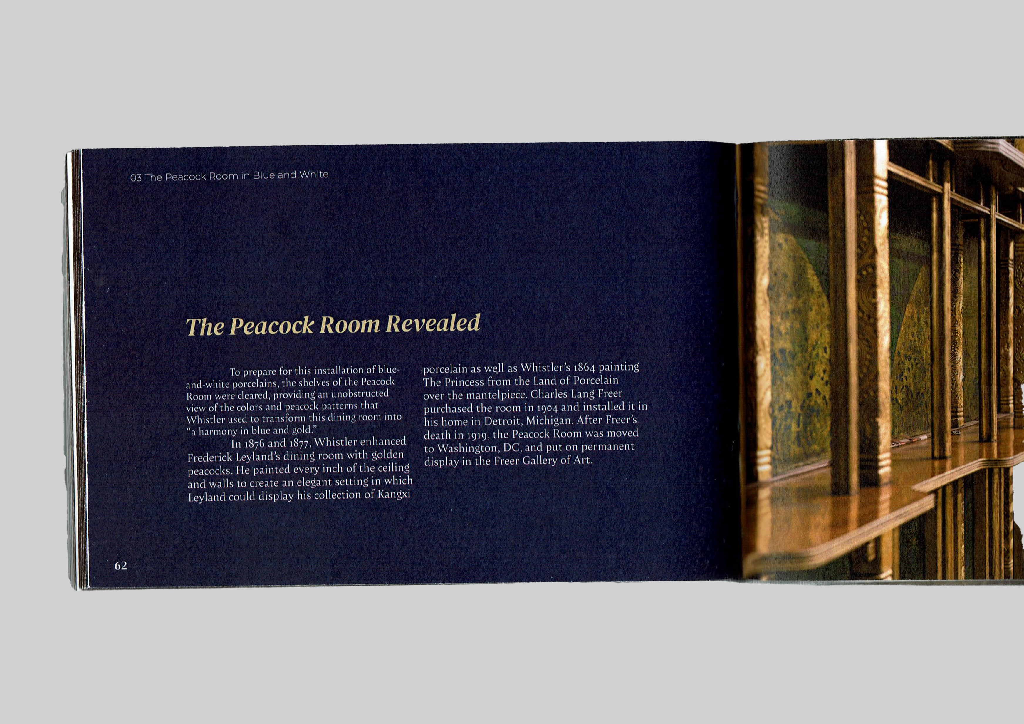 a spread taken from the second chapter of the museum catalog providing an example of a short story page layout